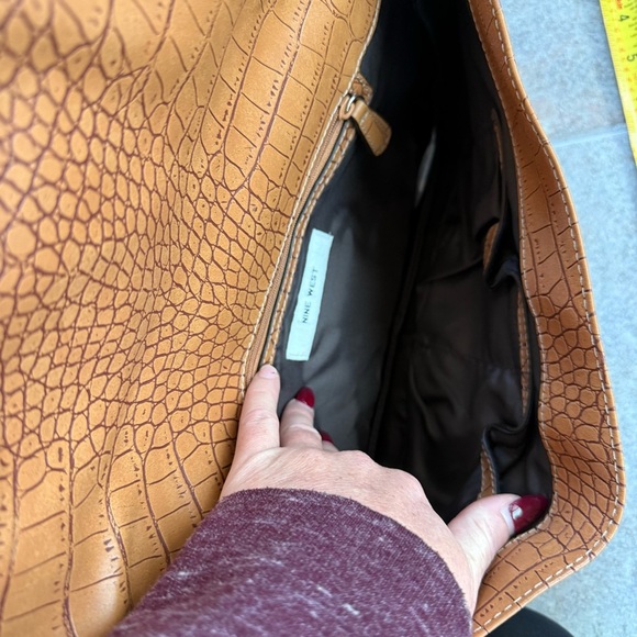 Nine West Brown Crocodile-Embossed Clutch NWOT - Picture 11 of 11